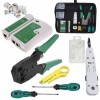 7pcs RJ45 Network Tool Kit - Cable Tester, Cutter, Crimper, Puch Down Tools