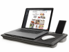 Multi Purpose Home Office Lap Desk with Mouse Pad and Phone Holder - Silver Carbon