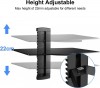 Tempered Black Glass Floating Wall Mount Shelf 1 Tier