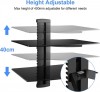 Tempered Black Glass Floating Wall Mount Shelves 2 Tiers