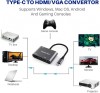 USB-C 5 in 1 HUB - USB Type C To 4K HDMI, VGA, Type C, USB 3.0, 3.5mm Audio