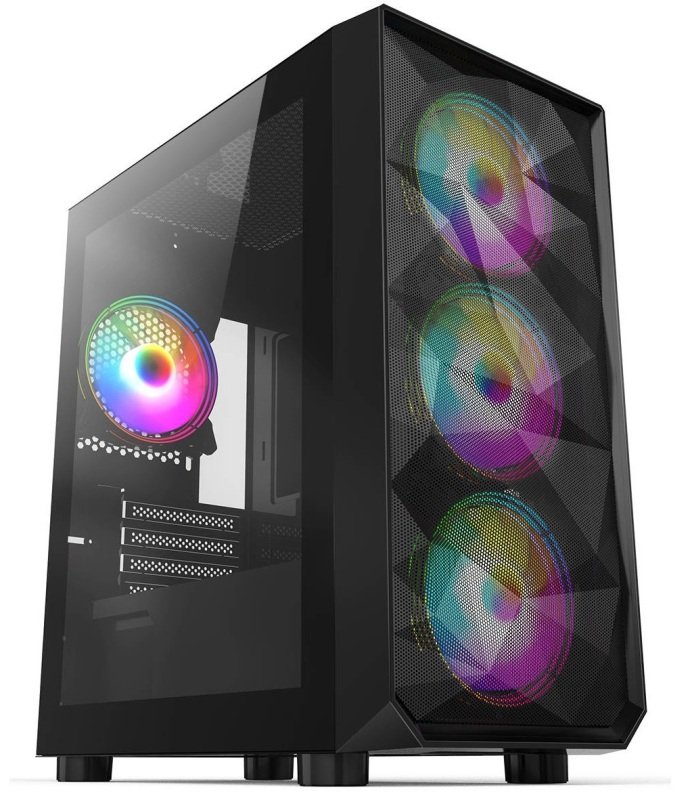 CIT Phantom Gaming Case 4xARGB Fans MB Sync TG Side Panel