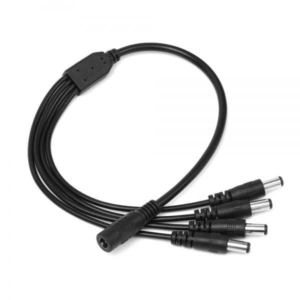 4 Way 2.1mm DC Power Splitter Cable for 12V PSU CCTV Security Camera