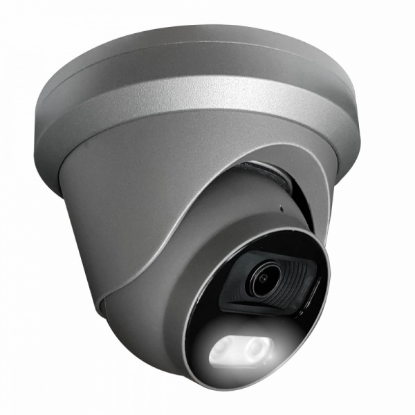 8MP Turret CCTV Camera AOC Full Color Night Vision Outdoor 2.8MM Lens - Grey