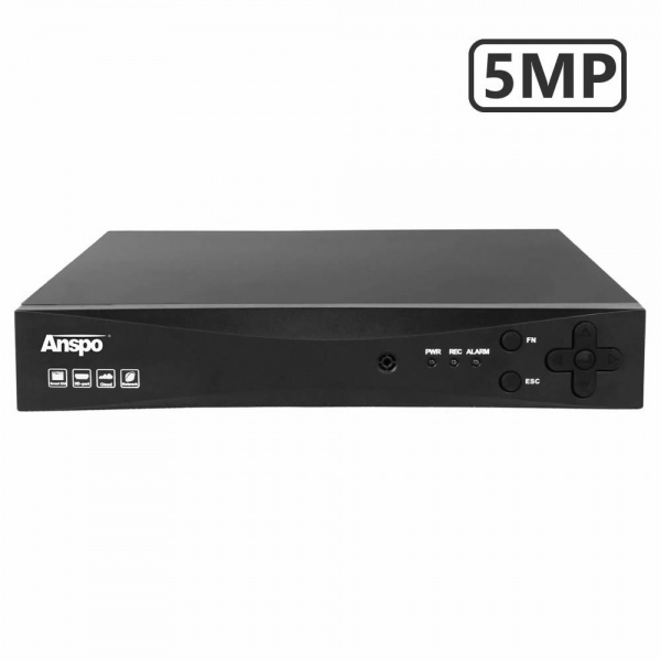 Anspo 4 Channel 5MP CCTV DVR Recorder 4CH H.265 5-in-1 HD VGA HDMI BNC