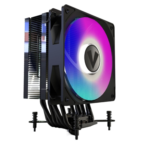 VIDA Boreas Black CPU Cooler With 120mm PWM Black Fan 6x Copper Heat Pipes