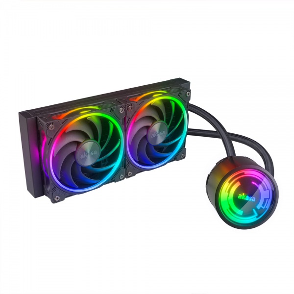 Akasa SOHO 240 Dusk-Dawn Edition 240mm ARGB CPU Cooler - Black