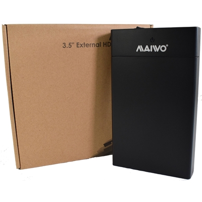 Maiwo USB 3.0 3.5'' External Hard Drive Enclosure  with Power Adapter