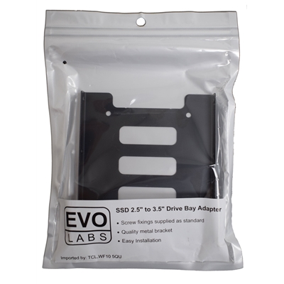 Evo Labs 2.5 INCH to 3.5 INCH Single Internal Drive Bay Adapter, Metal, for 2.5 INCH SSD/HDD