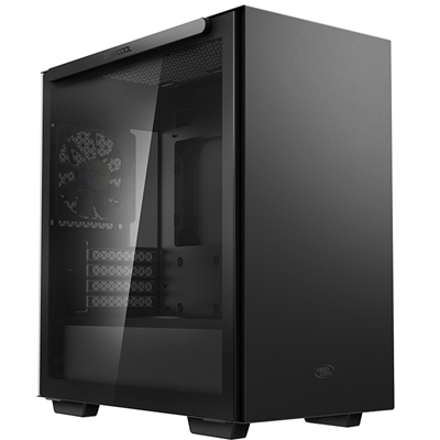 DeepCool MACUBE 110 Case, Home & Business, Black, Micro Tower, 2 x USB 3.0, Tempered Glass Side Window Panel, Micro ATX, Mini-ITX