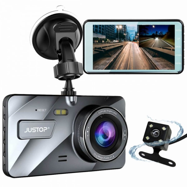 Car Dash Camera Front And Rear Dual Lens 1080P Full HD DVR Camera Digital Driving Video Recorder 4'' LCD