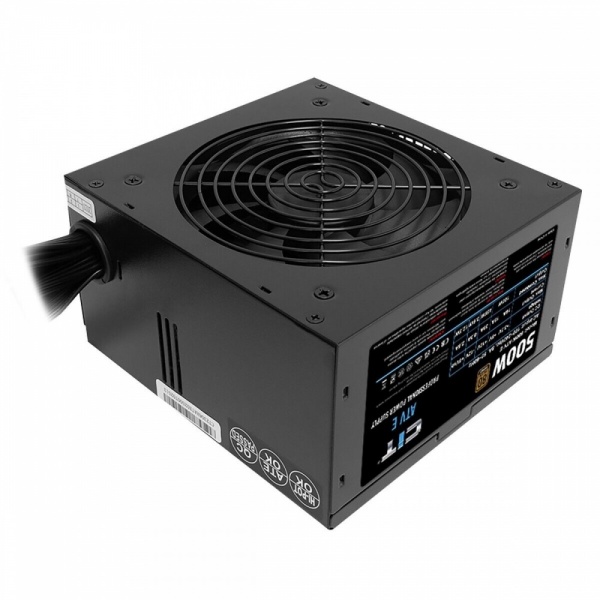 Cit ATV Eco PSU 500W 80 Plus Bronze Power Supply PSU With 12cm Fan Black Fan