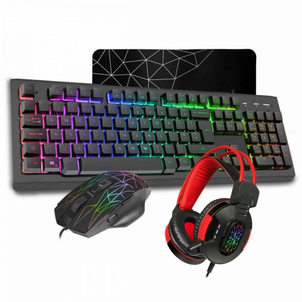 CIT Rampage Gaming Keyboard, Mouse, Mouse Pad And Headset Combo