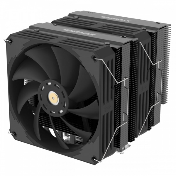 GameMax Twin600 Dual-Tower Black CPU Cooler With 120mm Fluid Dynamic Bearing PWM Fan 6 x 6mm Heat Pipes TDP 250W