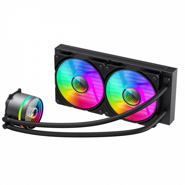 GameMax Iceburg Black 240mm ARGB AIO Water Cooler Liquid Cooling System Kit