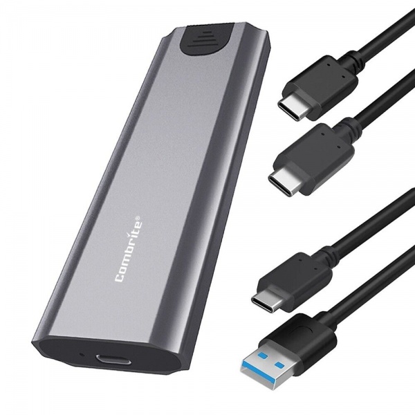 Combrite M.2 NGFF SSD Enclosure USB-C 3.2 Ultraspeed External HDD Caddy