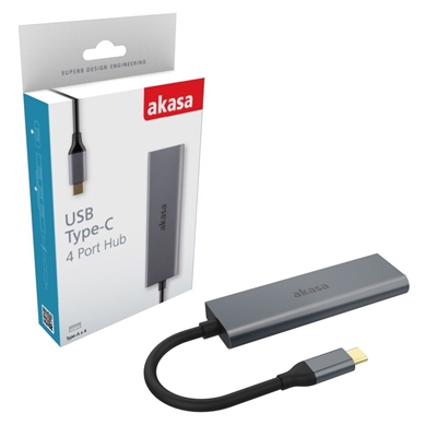 Akasa AK-CBCA25-18BK USB Type-C 4 Port Hub