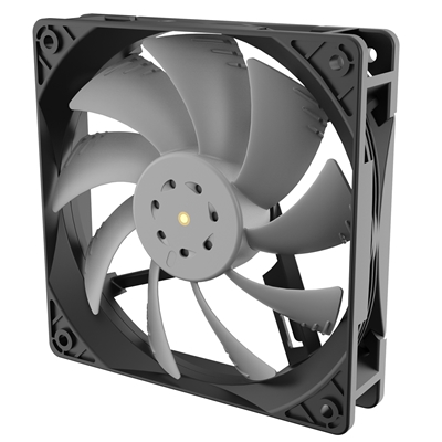 AKASA AK-FN109 OTTO SC12 Black & Grey Fan, 120mm, 2000RPM, 4-Pin PWM Connector, Pressure Optimised, Advanced Auto Industry Structure Design, Water Resistant IP68 Rated