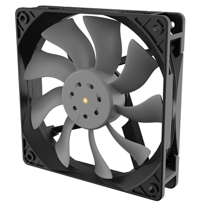 AKASA AK-FN110 OTTO SF12 Black & Grey Fan, 120mm, 2000RPM, 4-Pin PWM Connector, Airflow Optimised, Advanced Auto Industry Structure Design, Water Resistant IP68 Rated