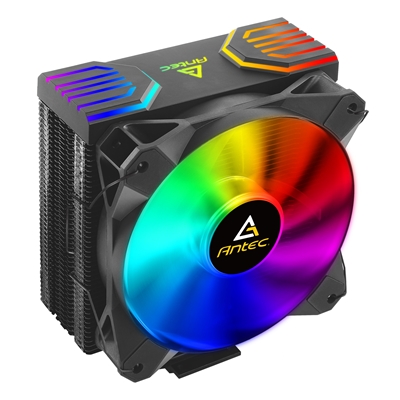 ANTEC FrigusAir 400 ARGB Fan CPU Cooler, Universal Socket, 120mm PWM Addressable RGB LED Fan, 1600RPM, Direct Touch Heat Pipes, Individual ARGB Controller Included