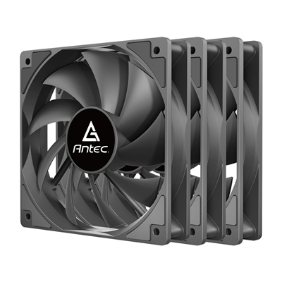 ANTEC P12 PWM Black 3 in 1 Fan Pack, 120mm, 1400RPM, 4-Pin PWM Connector, Highly Efficient Featuring Minimalism Styling & Optimized Fan Blade Design