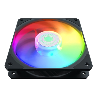 COOLER MASTER SickleFlow 120 ARGB Fan, 120mm, 1800RPM, 4-Pin PWM Fan & 3-Pin ARGB Connectors, New Blade Design to Improve Air Flow & Air Pressure, Secure Addressable RGB Connector Clips