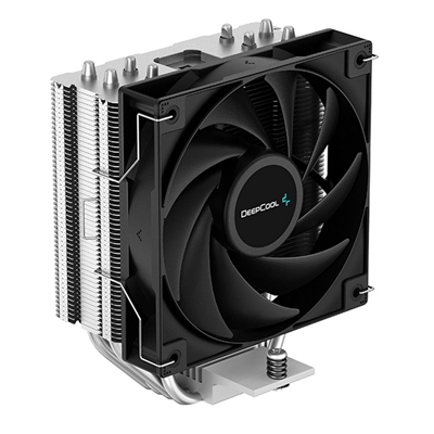 DeepCool AG400 Fan CPU Cooler, Universal Socket, High Efficiency 120mm PWM Cooling Black Fan, 2000RPM, 4 Heat Pipes, 220W Heat Dissipation Power, Unique Matrix Fin Design, Intel LGA 1700 Bracket Included