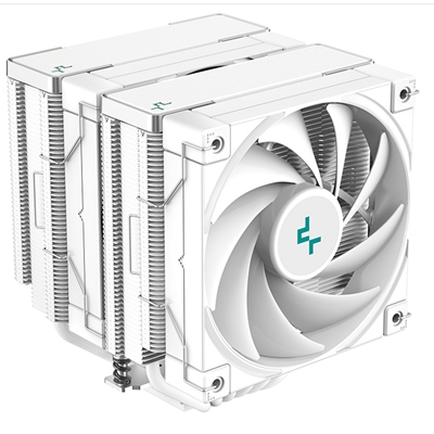 DeepCool AK620 WH Fan CPU Cooler, Universal Socket, Dual Powerful 120mm FDB PWM White Fans, 1850RPM, 6 Heat Pipes, 260W Heat Dissipation Power, Unique Matrix Fin Design, White Edition, Intel LGA 1700 Bracket Included