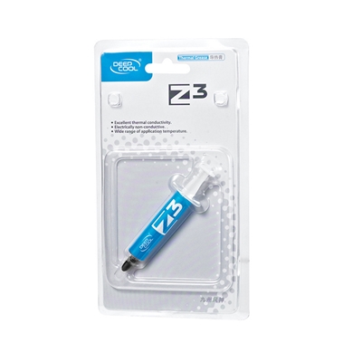 DeepCool Z3 Thermal Compound Syringe, 6.5g, Silver Grey, High Performance with Excellent Thermal Conductivity, High Compatibility for Most CPU Coolers