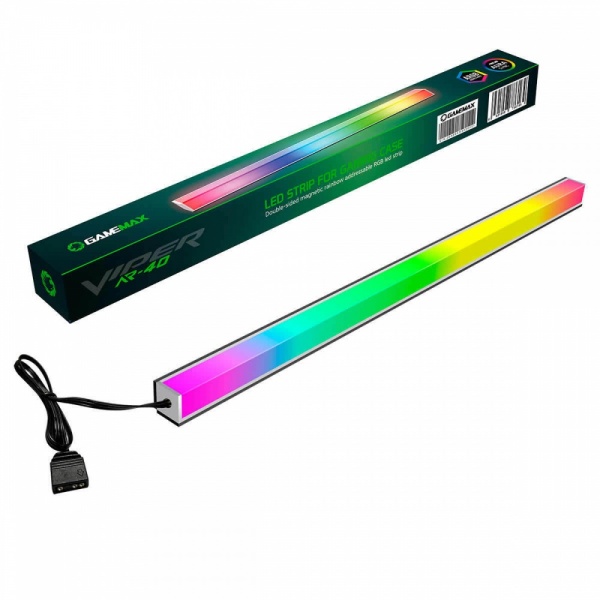 GameMax Viper AR40 ARGB 40cm Magnetic Strip 3pin Aura Sync