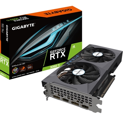 Gigabyte Nvidia GeForce RTX 3060 Ti EAGLE OC 8GB LHR Dual Fan RGB Graphics Card