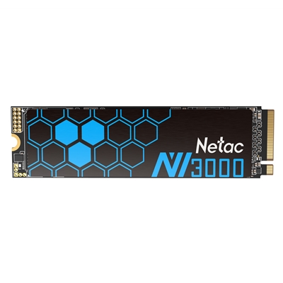 NETAC NV3000 (NT01NV3000-1T0-E4X) 1TB NVMe M.2 Interface, PCIe x3, 2280 Length, Read 3400MB/s, Write 2900MB/s, 5 Year Warranty