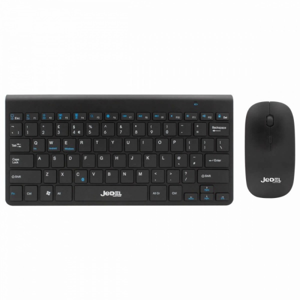 JEDEL Compact Bluetooth Wireless Keyboard And Mouse Combo Set - Black