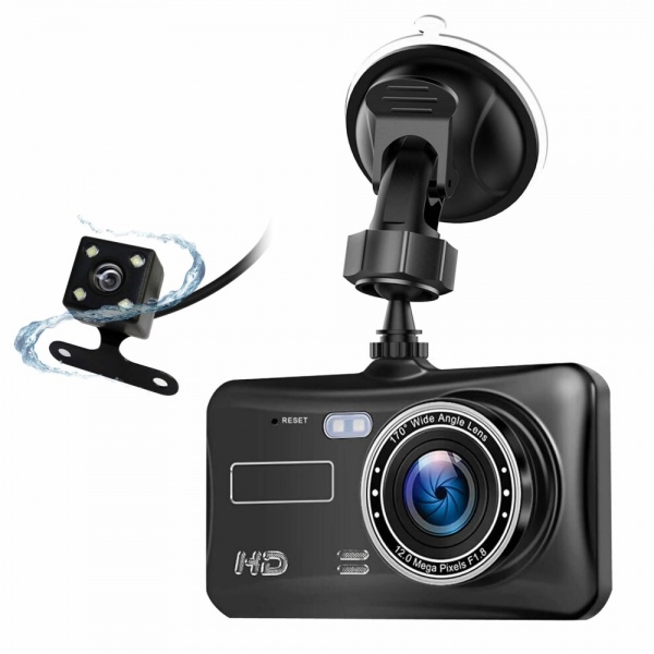 JUSTOP T60 Dash Cam 1080P Full HD In Car DVR Camera Digital Driving Video Recorder 4'' IPS Touchscreen LCD