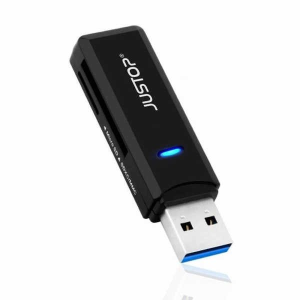 Justop USB 3.0 High-Speed SD/Micro SD Memory Card Reader