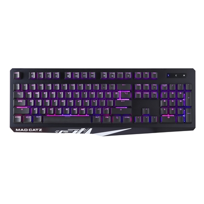 Mad Catz S.T.R.I.K.E. 2 Membrane Gaming Keyboard, USB 2.0, 9 Variations of RGB Lighting Effects with Anti-ghosting N-Key Rollover, UK Layout, Aluminium Faceplate