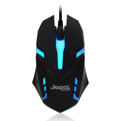 Jedel M66 Wired Optical 7 Colour LED Gaming Mouse 1000 DPI USB Black