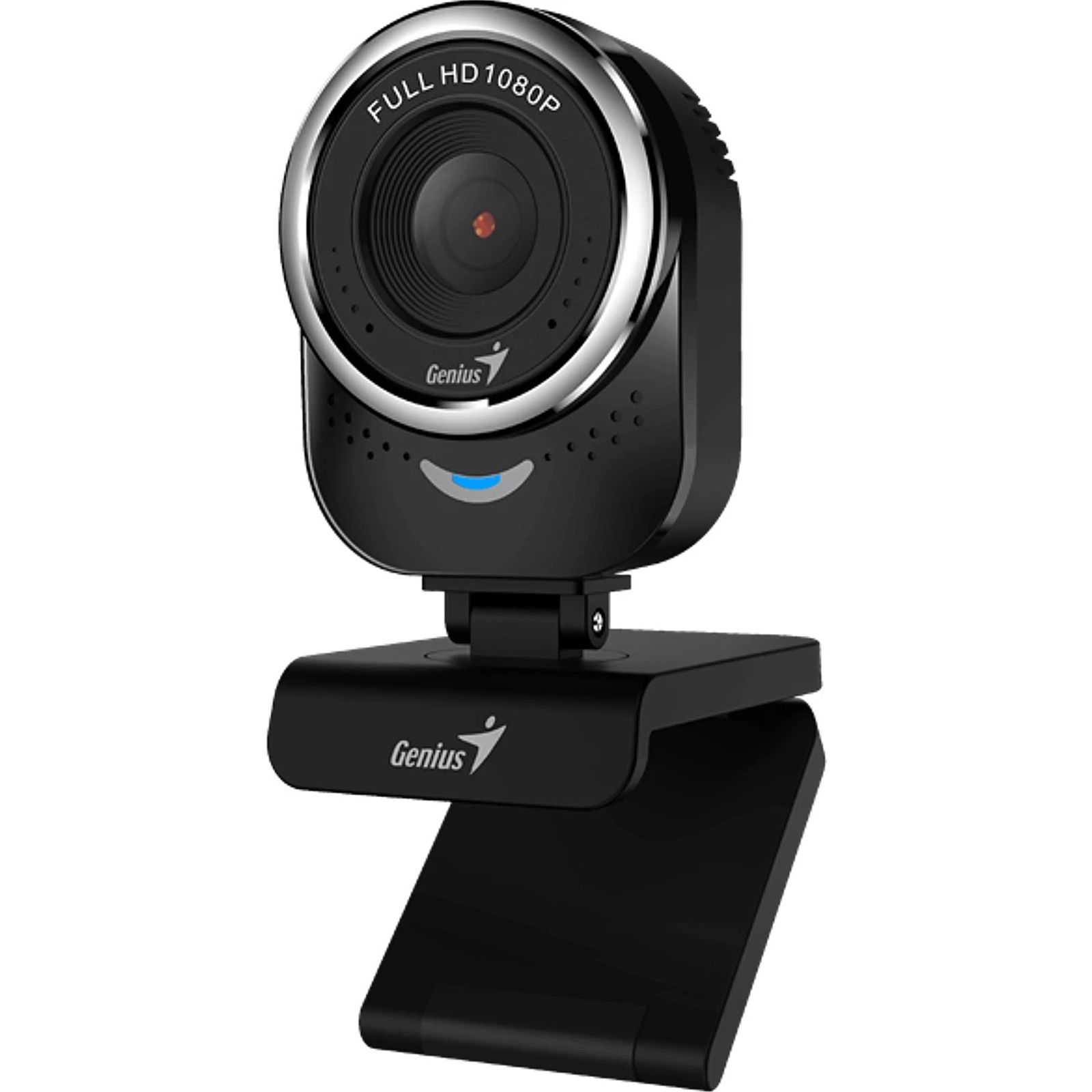 Genius QCam 6000 HD Webcam, 2MP, 1920 x 1080, True-to-life HD 1080p Video Calling with 360 Degree rotation and Built-in Microphone, For Skype, FaceTime, Hangouts, WebEx, USB Connection, Black