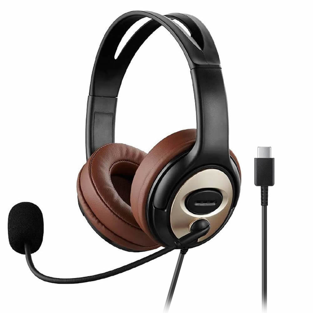Combrite USB-C Stereo Headset Headphones With Mic EMK806DUC