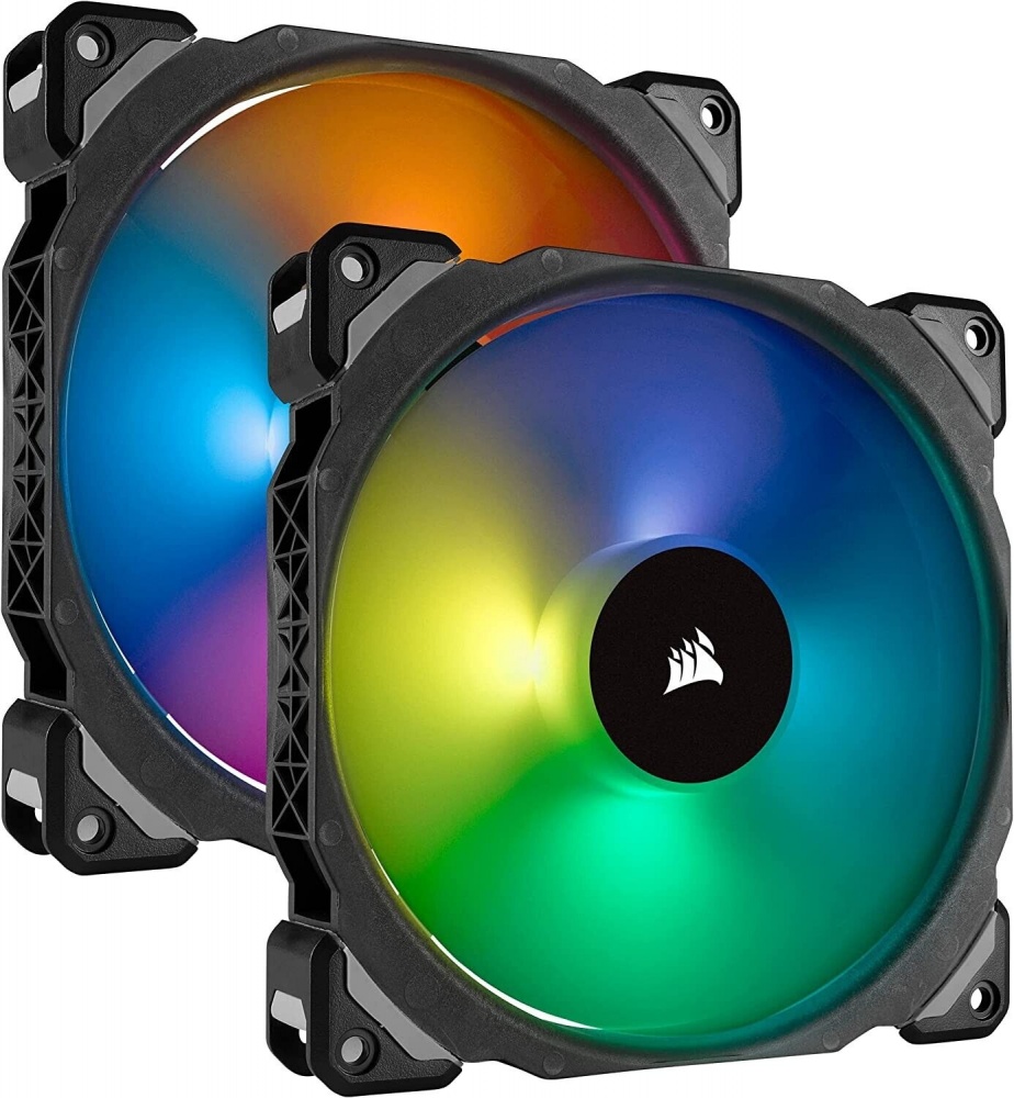 Corsair ML Series ML140 Pro RGB LED Magnetic Levitation Fan (140mm) – 2 Fan Pack