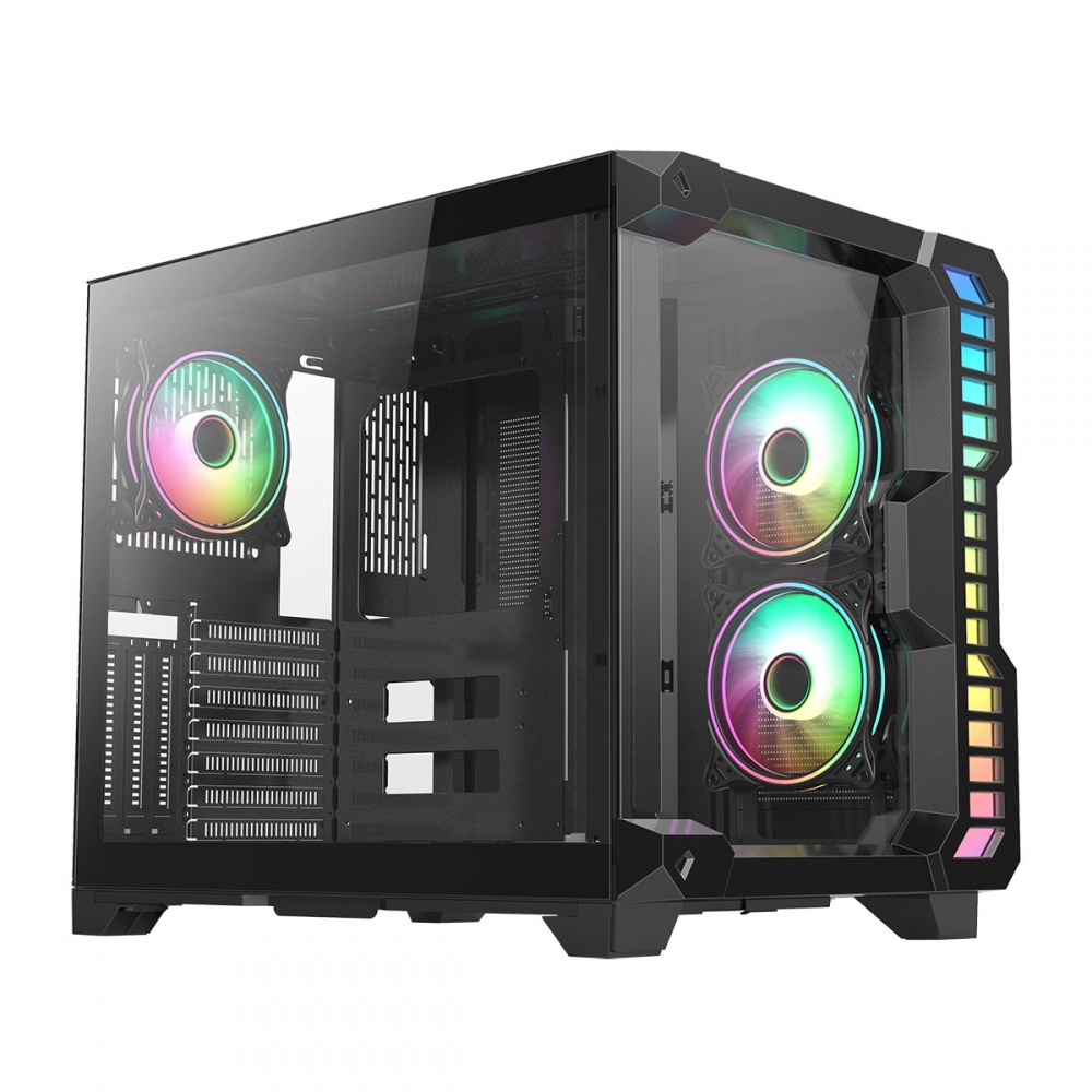 CiT Pro Android X Gaming Cube Black Case with 3 x 120mm Infinity ARGB Fans