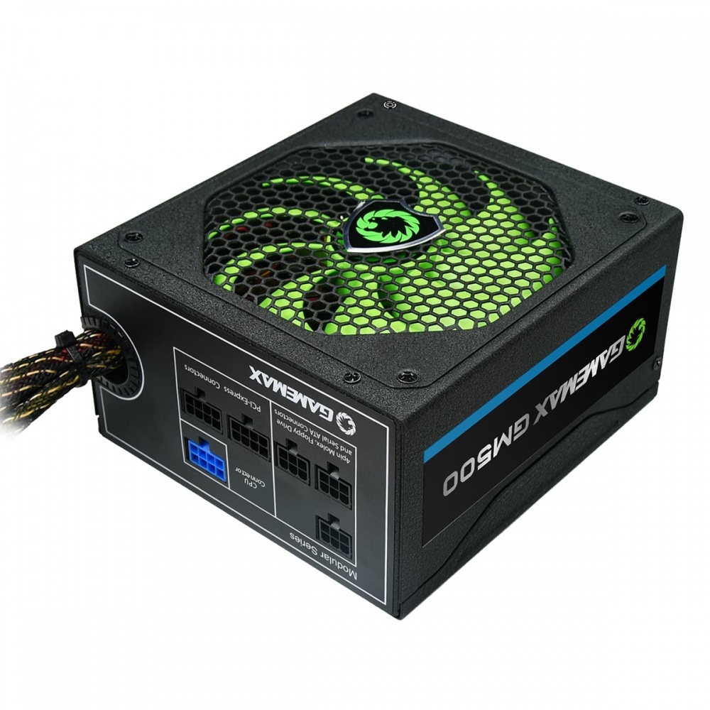 GameMaX 500W GM500 80 Plus Bronze Semi-Modular Power Supply PSU