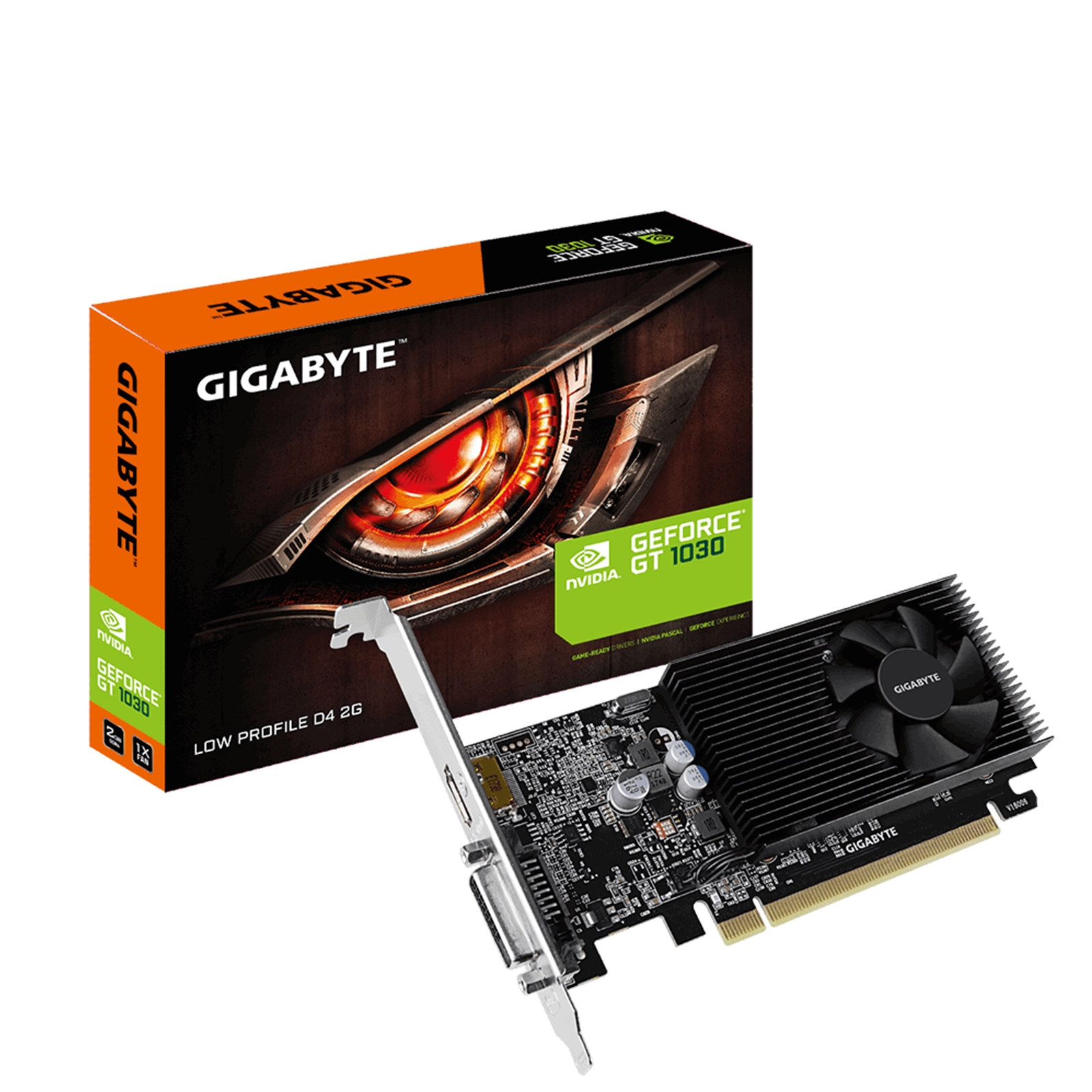 Gigabyte Nvidia GeForce GT 1030 2GB DDR4 Low Profile Single Fan Graphics Card