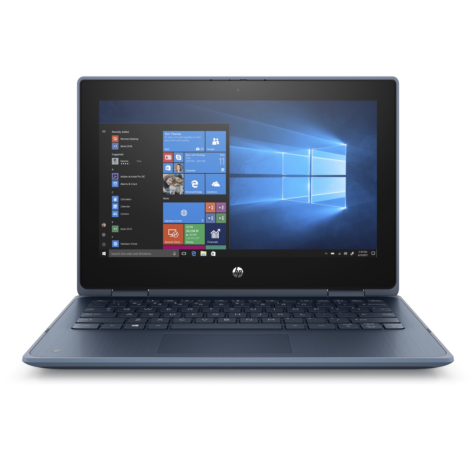 HP ProBook X360 11 G5 213V2ES#ABU Laptop, 11.6 Inch Convertible Touchscreen, Intel Celeron N4020, 4GB RAM, 128GB SSD, Windows 10 Pro