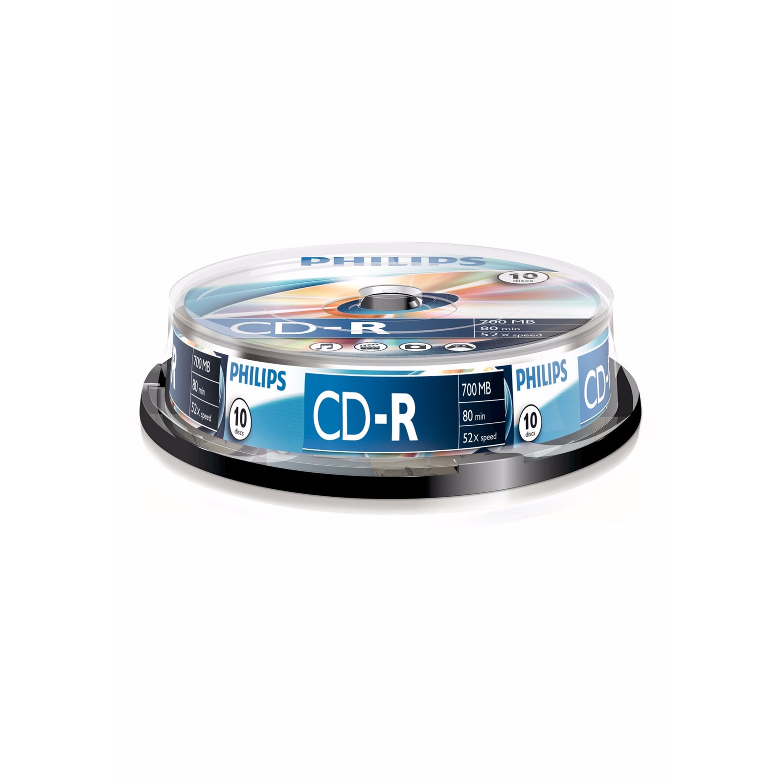 Philips CD-R Recordable 52X 10PK Spindle