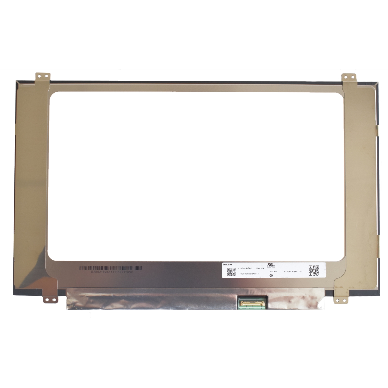 Innolux N140HCA-EAC 14 Inch FULL HD 1920x1080 Replacement Laptop Screen, 30 Pin Socket, IPS, Includes Brackets, Matte