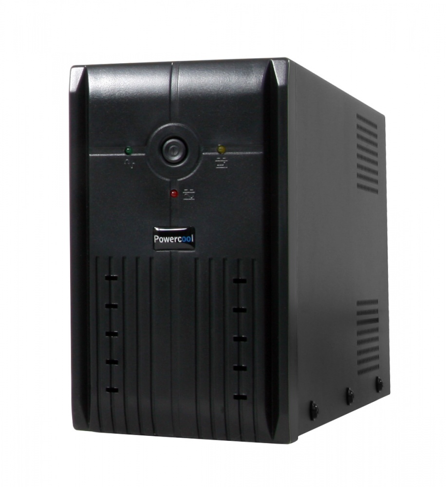 Powercool Smart UPS 850VA UK Sockets x2, RJ45 x2, USB, LED Display
