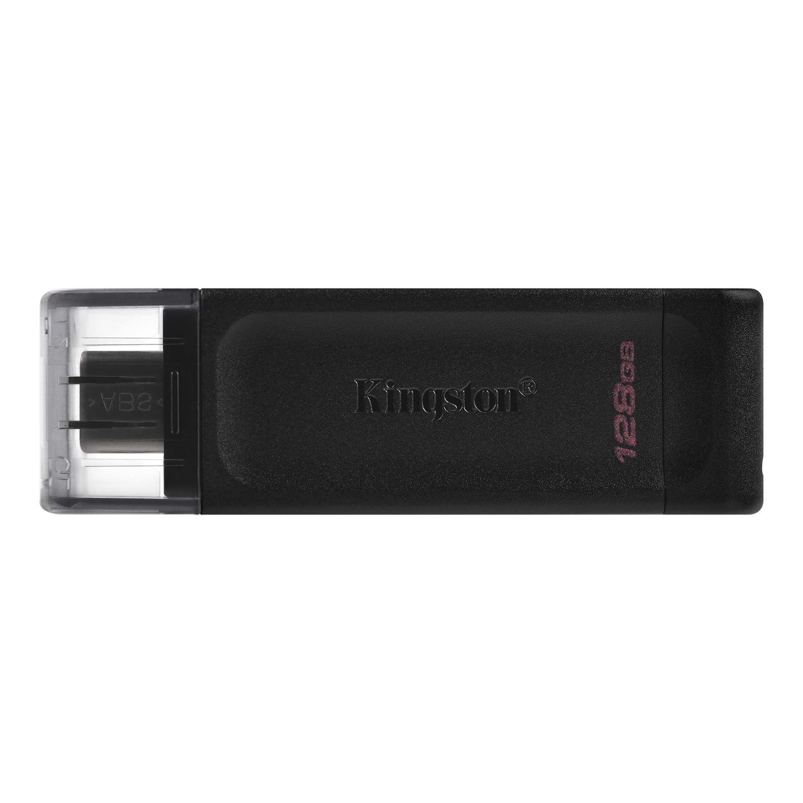 Kingston DT70/128 GB DataTraveler 128 GB USB Flash Drive, USB 3.2,  USB-C, Gen1, 80MB/s, Cap Design, Black, Retail.