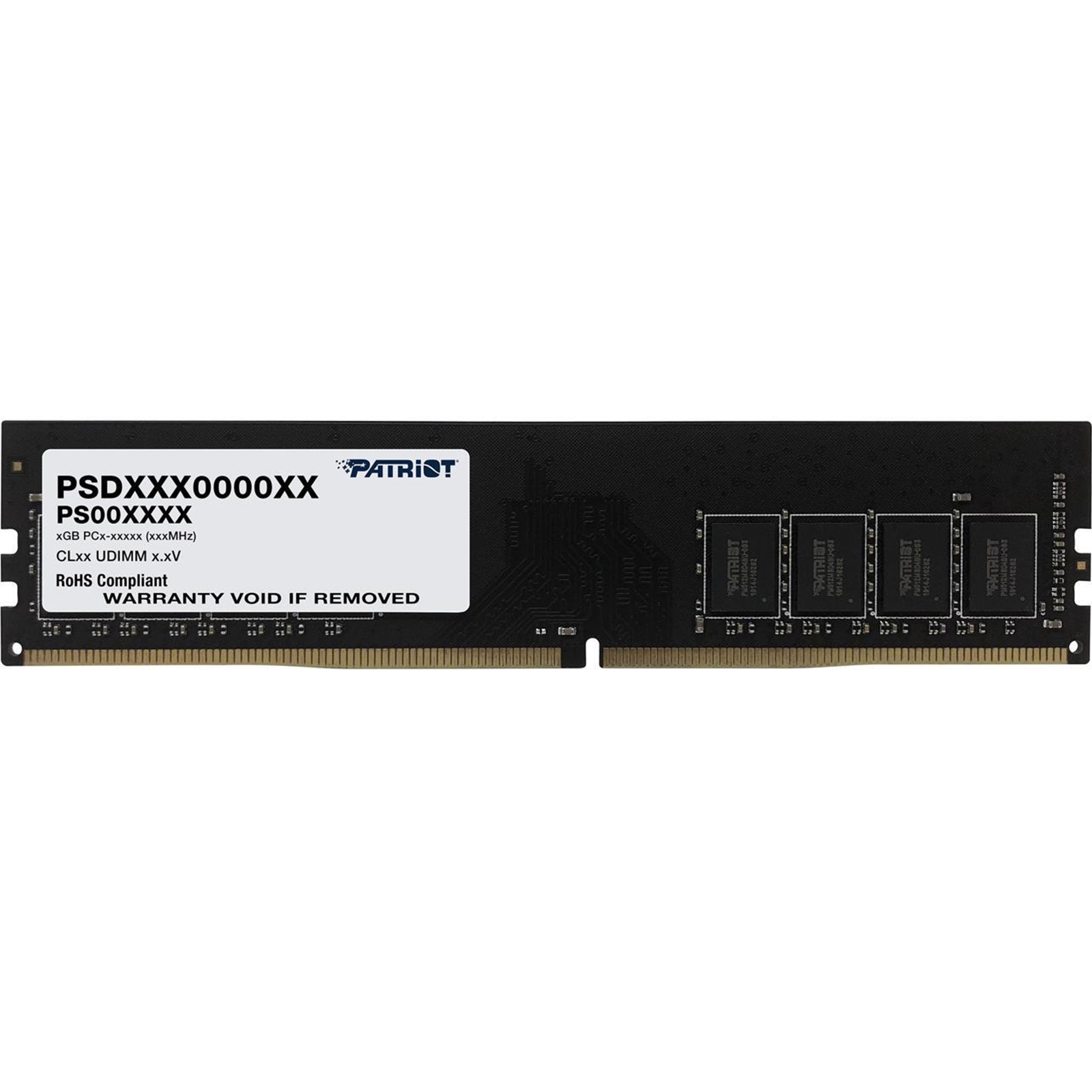 Patriot Signature PSD48G320081 8GB DIMM System Memory, DDR4, 3200Mhz, 1 x 8GB, 288 Pin, 1.2V, CL22-22-22-52