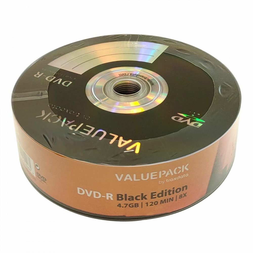 Traxdata DVD-R Recordable Blank Discs 8X 4.7GB Value Pack 25pcs Pack